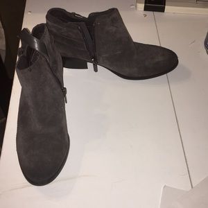 Sam Edelman suede booties with buckles 1.5 in heel